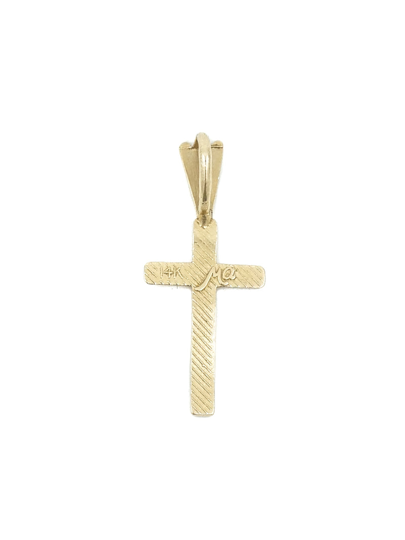 14k Micro Cross Charm Fine Jewelry arcadeshops.com