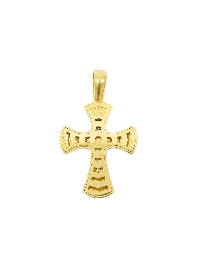 14k Italian Cross Charm Fine Jewelry arcadeshops.com