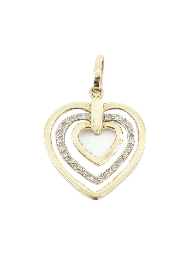 14k Diamond Heart Charm Fine Jewelry arcadeshops.com