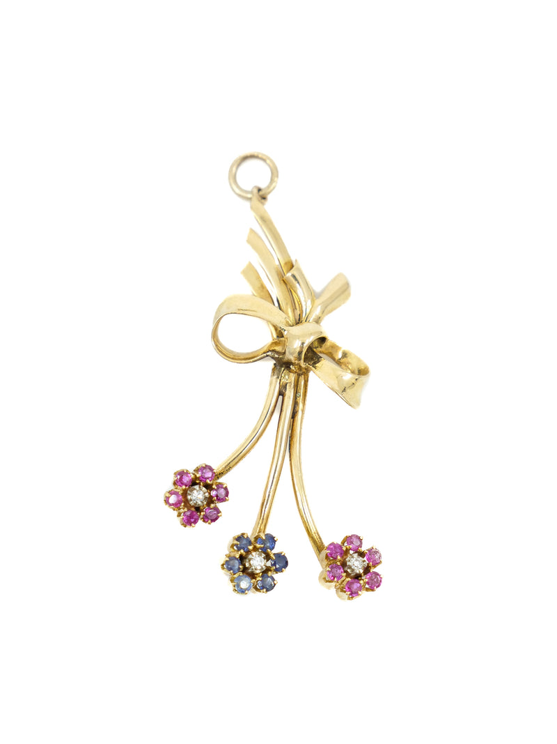 18k Ruby And Sapphire Bouquet Charm Fine Jewelry arcadeshops.com