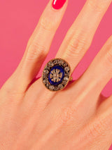 18k Victorian Revival Enameled Ring Fine Jewelry arcadeshops.com