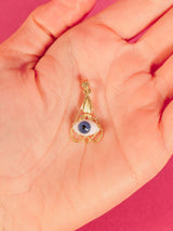 14k Glass Evil Eye Pendant Fine Jewelry arcadeshops.com