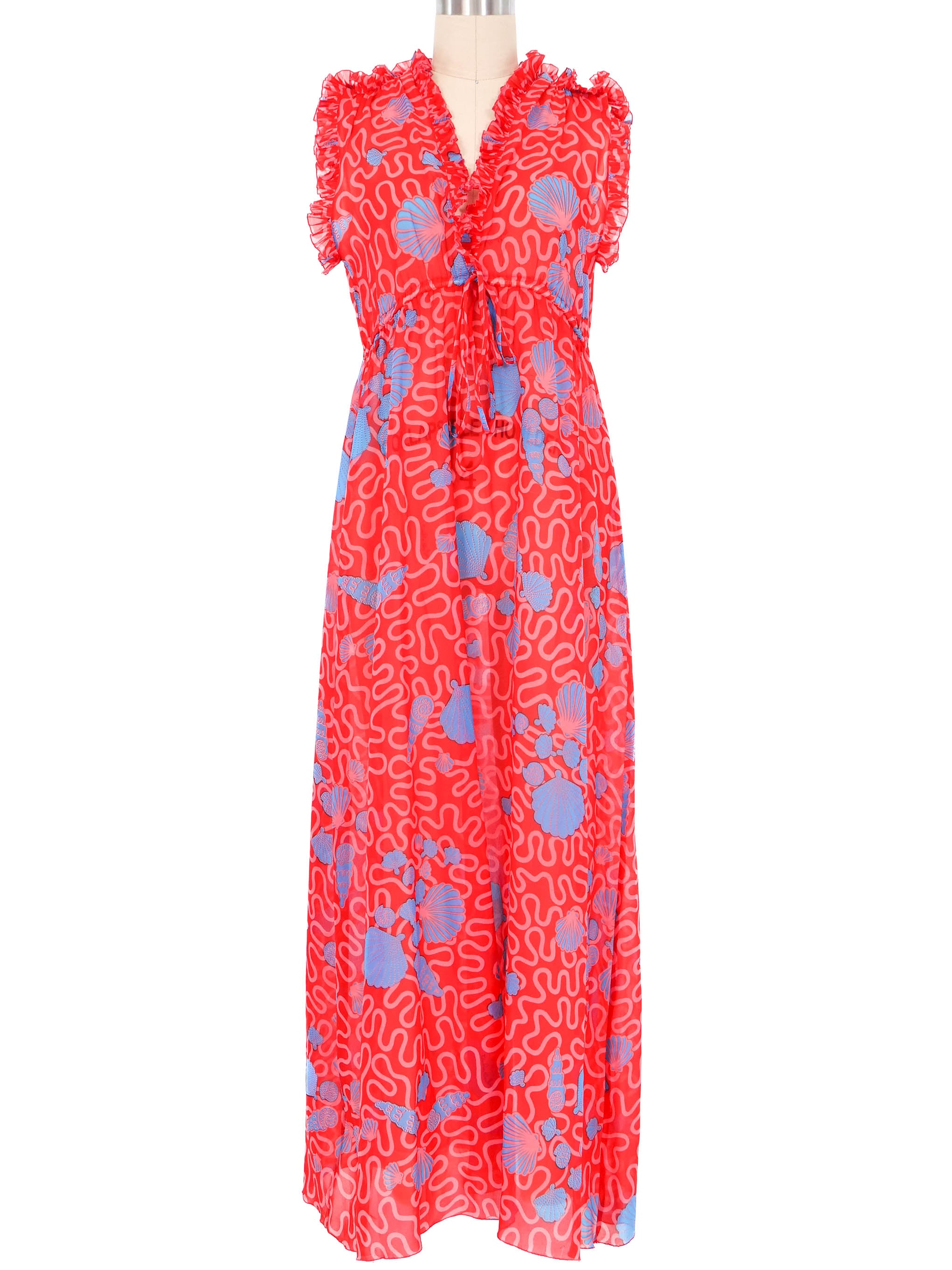 Zandra Rhodes Shell Printed Gown