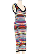 Emilio Pucci Multicolor Knit Tank Dress Dress arcadeshops.com