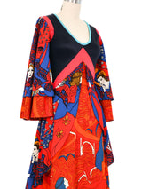 1971 Giorgio di Sant'Angelo Medieval Print Jersey Dress Dress arcadeshops.com