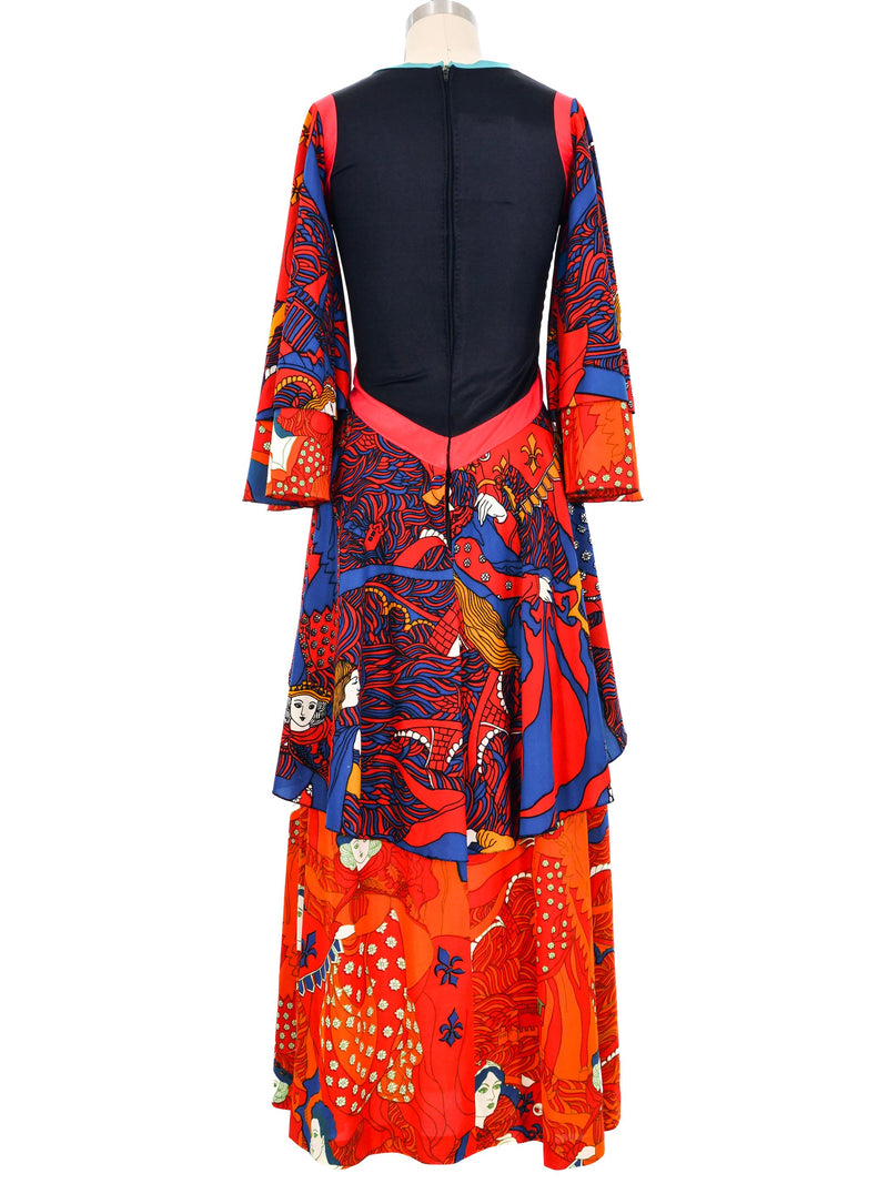 1971 Giorgio di Sant'Angelo Medieval Print Jersey Dress Dress arcadeshops.com