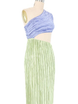 Mary McFadden Two Tone Pastel Cutout Dress Dress arcadeshops.com