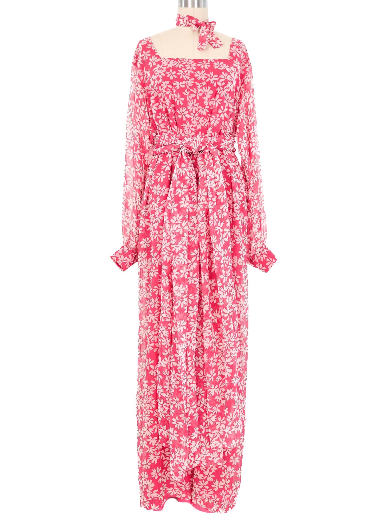 Christian Dior Floral Chiffon Caftan