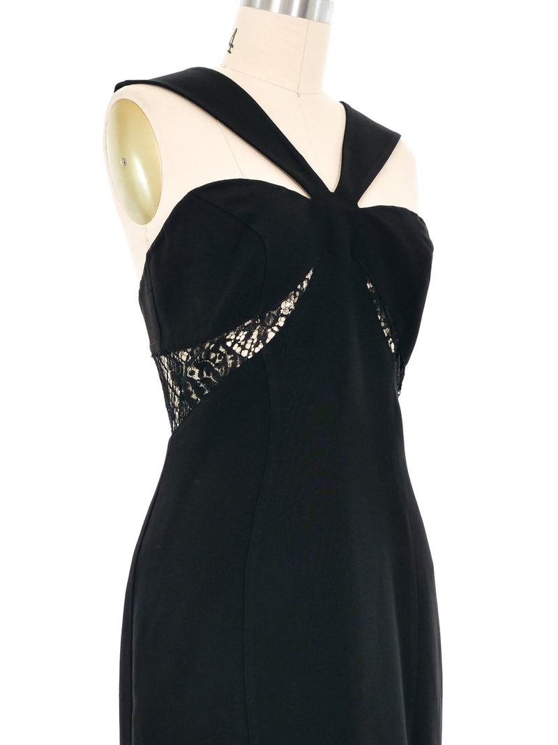 Thierry Mugler Black Lace Cutouts Minidress Dress arcadeshops.com