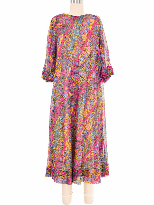 Pauline Trigerie Printed Paisley Belted Dress Dress arcadeshops.com