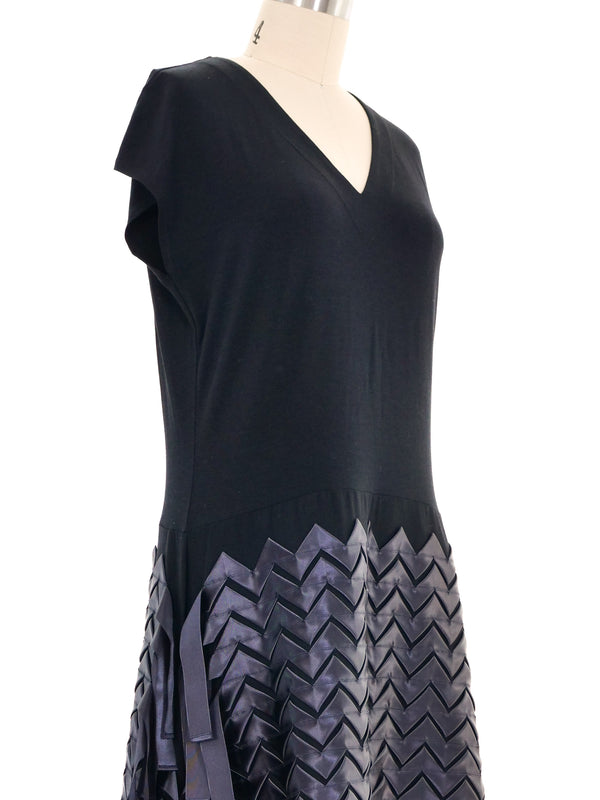 Issey Miyake Ribbon Trimmed Jersey Dress Dress arcadeshops.com