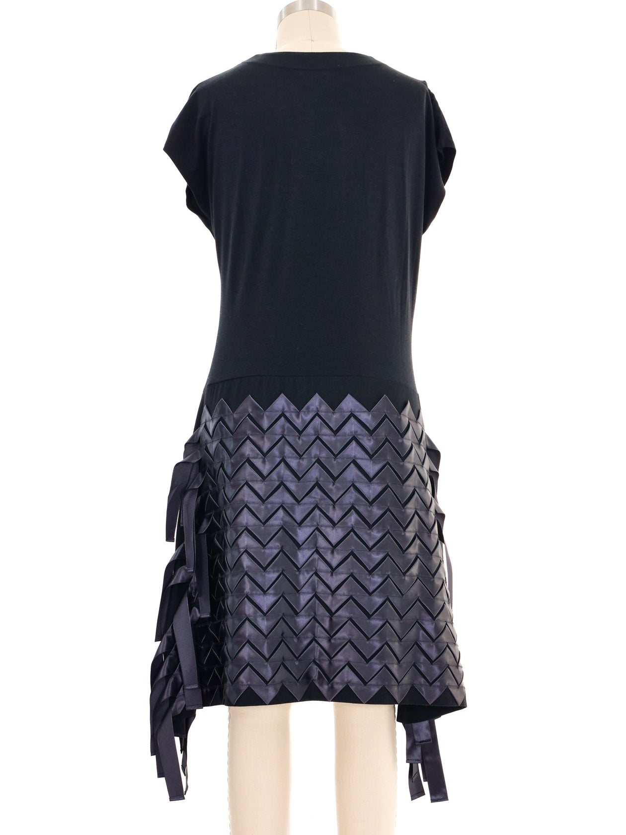 Issey Miyake Ribbon Trimmed Jersey Dress Issey Miyake Ribbon Trimmed Jersey Dress