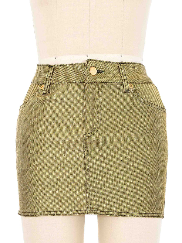 1989 Jean Paul Gaultier Lurex Micro Mini Skirt Bottom arcadeshops.com