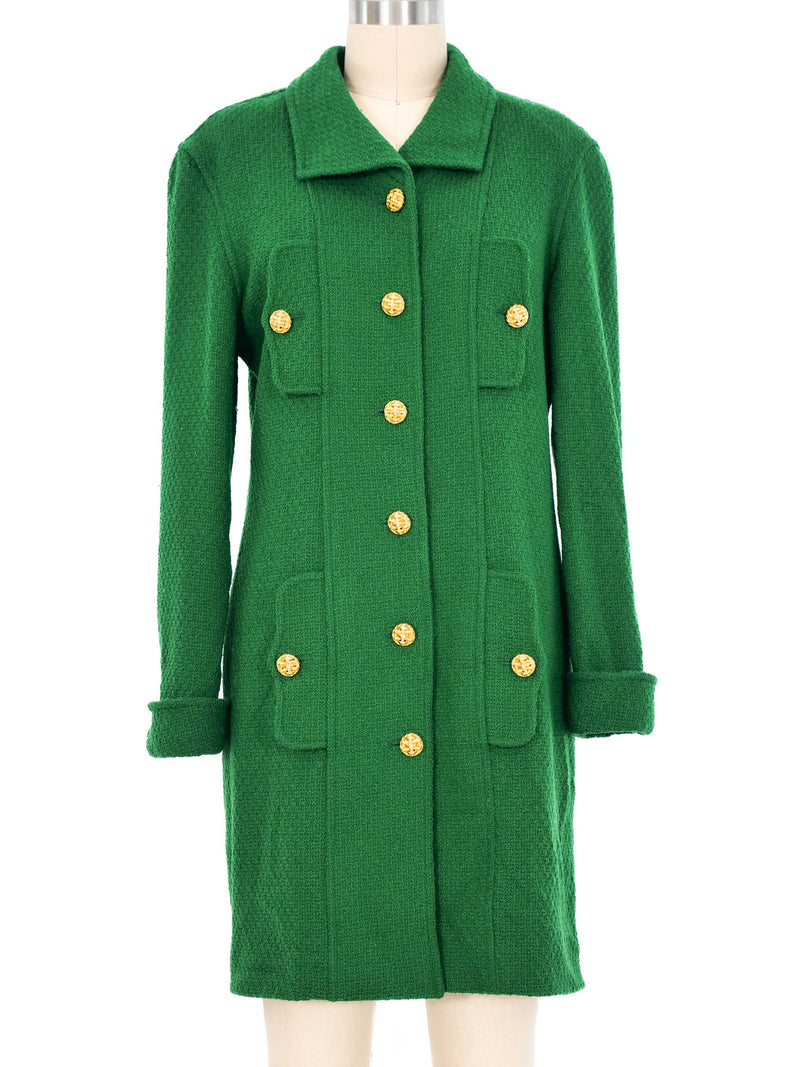 Chanel Kelly Green Boucle Jacket Jacket arcadeshops.com