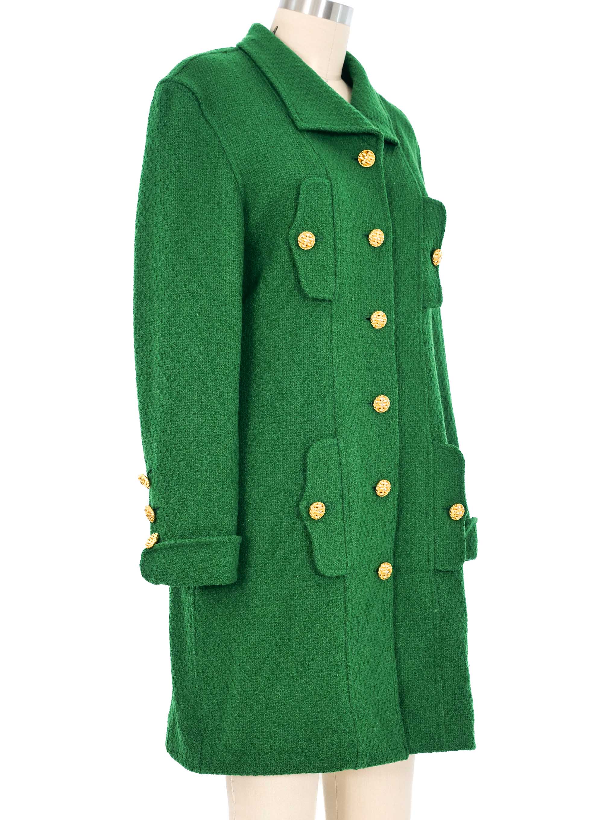 ジャケット・アウター Chanel Oversize Coat in Apple Green Wool Chanel Kelly Green Boucle Jacket