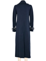 2005 Dolce & Gabbana Alligator Trimmed Black Trench Coat Outerwear arcadeshops.com