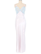 1930s Lavender Satin Maxi Slip Dress Dress arcadeshops.com