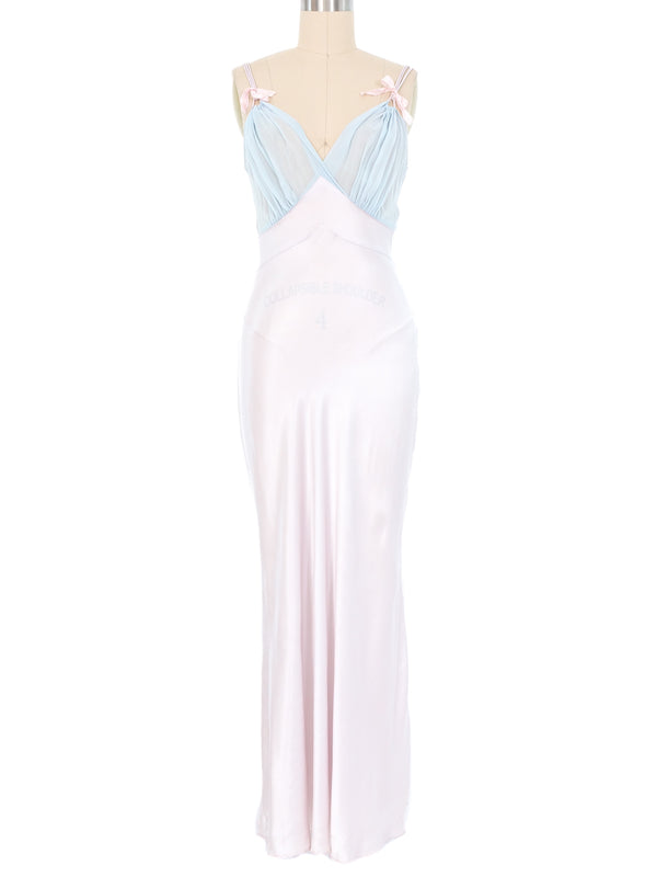 1930s Lavender Satin Maxi Slip Dress Dress arcadeshops.com