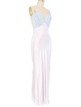1930s Lavender Satin Maxi Slip Dress Dress arcadeshops.com