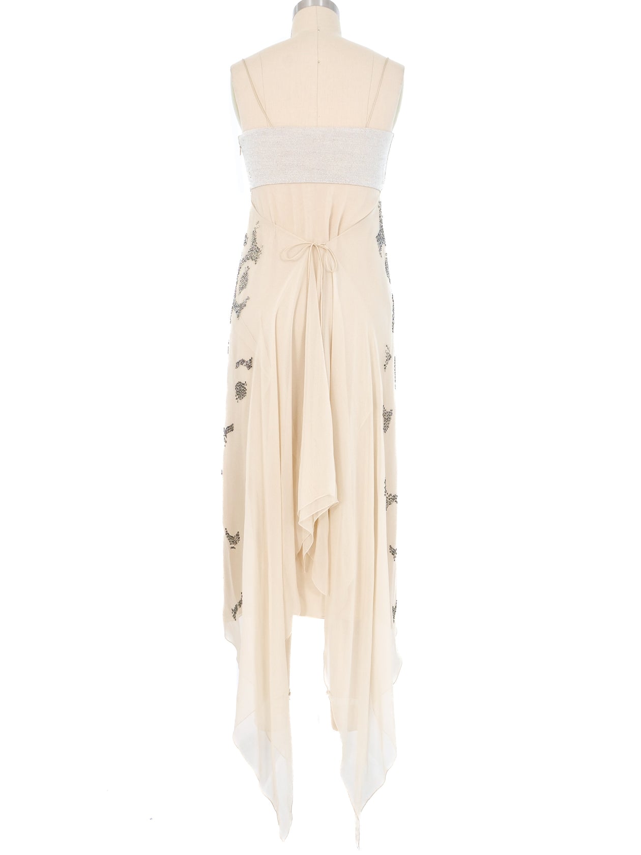 Gianfranco Ferre Bead Accented Empire Waist Slip Dress