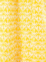 1960s Yellow Anchor Brocade Button Front Dress Dress arcadeshops.com