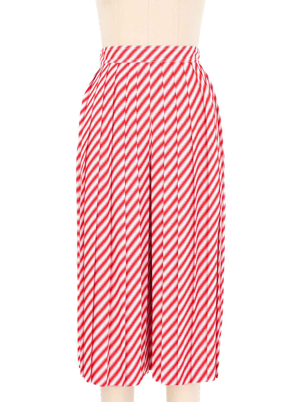 Celine Pleated Striped Culottes Bottom arcadeshops.com