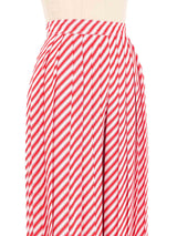 Celine Pleated Striped Culottes Bottom arcadeshops.com