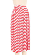 Celine Pleated Striped Culottes Bottom arcadeshops.com