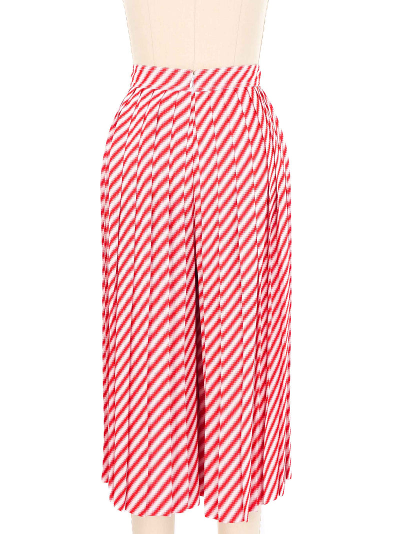 Celine Pleated Striped Culottes Bottom arcadeshops.com