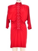 Callaghan By Romeo Gigli Crimson Knit Bead Accent Dress Dress arcadeshops.com