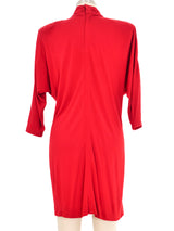 Callaghan By Romeo Gigli Crimson Knit Bead Accent Dress Dress arcadeshops.com