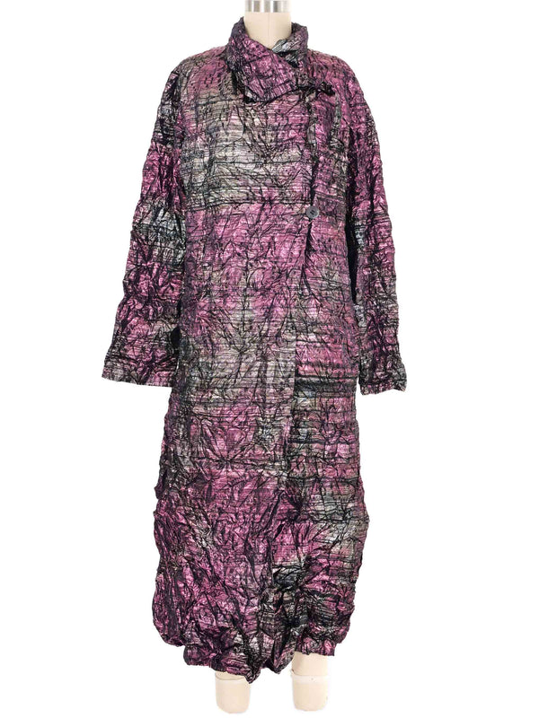 2010 Issey Miyake Iridescent Crinkle Duster Jacket arcadeshops.com