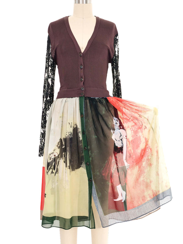 Jean Paul Gaultier Mixed Cardigan Dress Dress arcadeshops.com