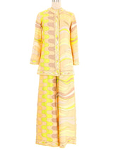 Emilio Pucci Pastel Printed Trouser Ensemble Suit arcadeshops.com