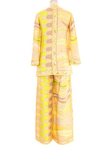 Emilio Pucci Pastel Printed Trouser Ensemble Suit arcadeshops.com