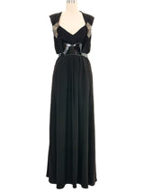 2007 Gucci Rhinestone And Patent Accent Gown Dress arcadeshops.com