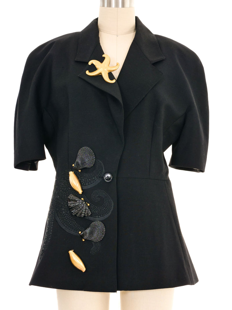 Gianfranco Ferre Starfish and Shellfish Short Sleeve Jacket Jacket arcadeshops.com