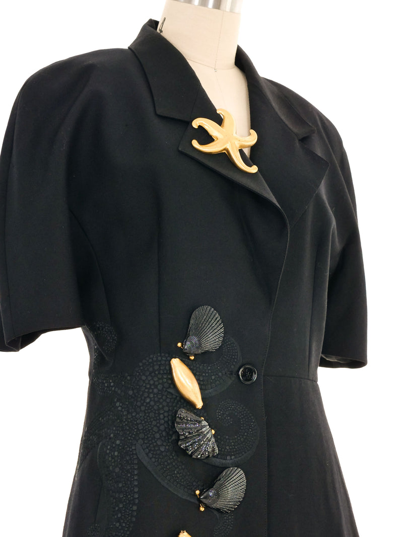 Gianfranco Ferre Starfish and Shellfish Short Sleeve Jacket Jacket arcadeshops.com