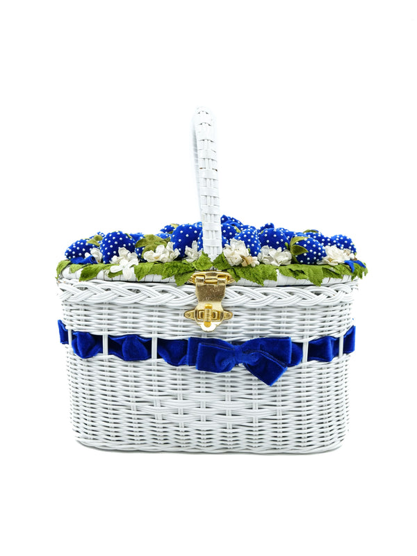 Blue Strawberry Basket Bag Accessory arcadeshops.com