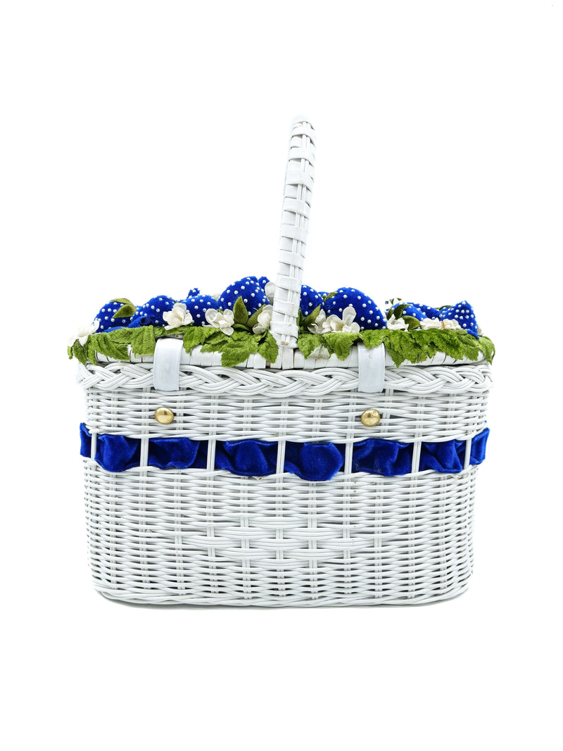 Blue Strawberry Basket Bag Accessory arcadeshops.com