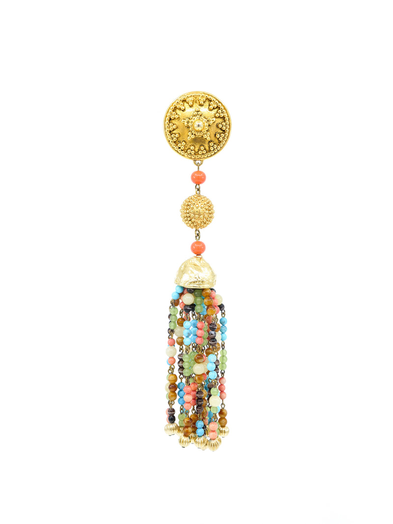 Lanvin Beaded Tassel Earrings Accessory arcadeshops.com