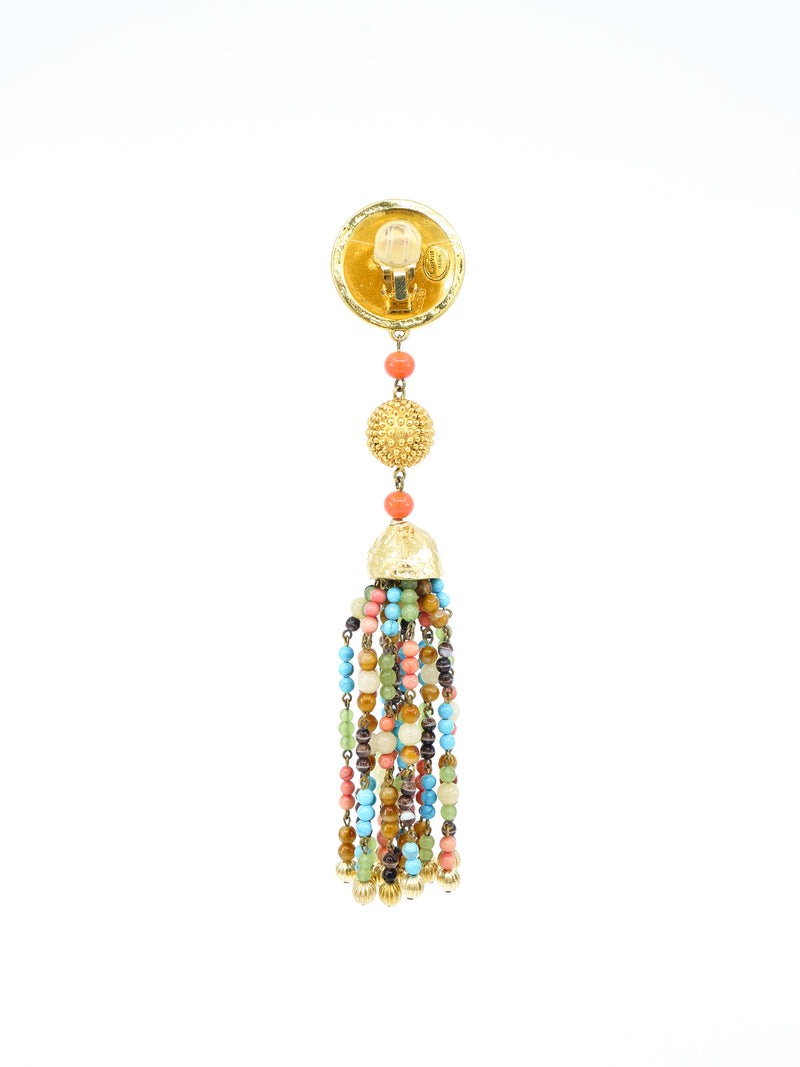 Lanvin Beaded Tassel Earrings Accessory arcadeshops.com