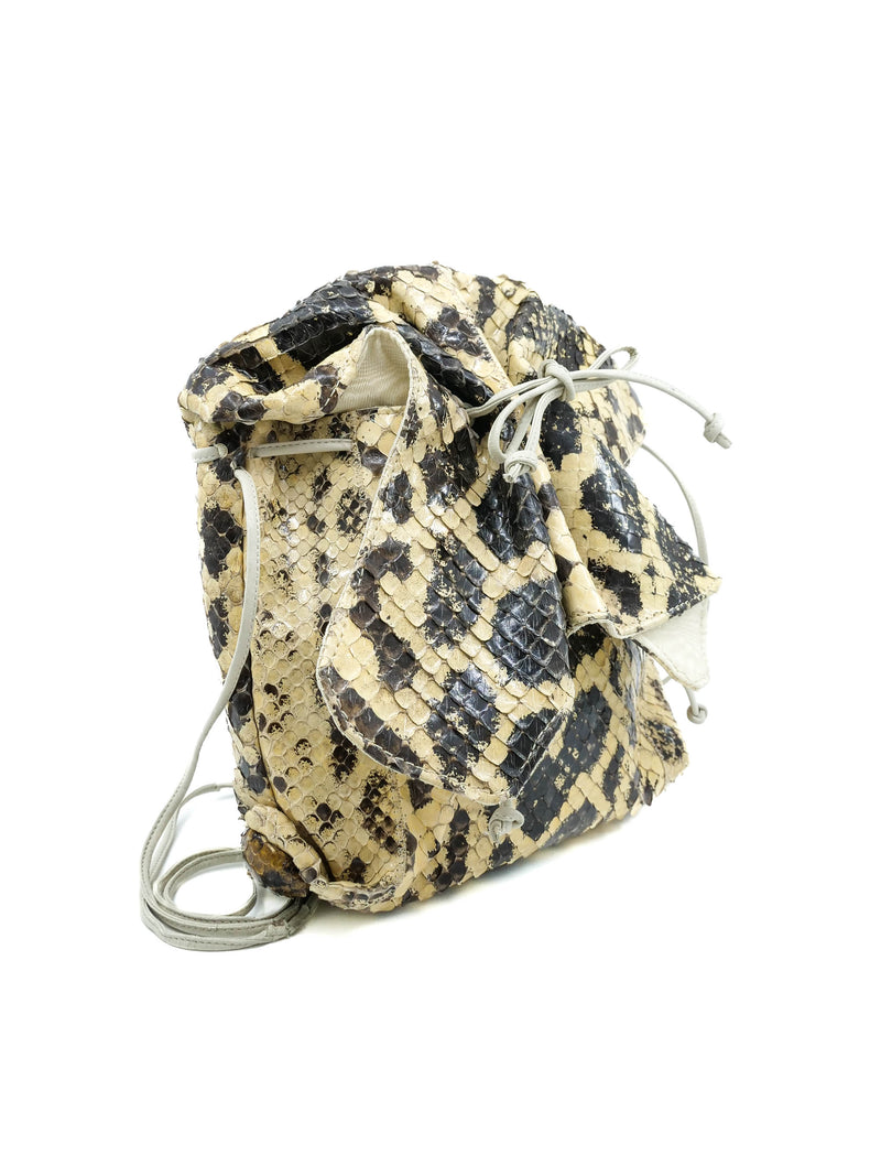 Carlos Falchi Two Tone Snakeskin Buffalo Bag Accessory arcadeshops.com