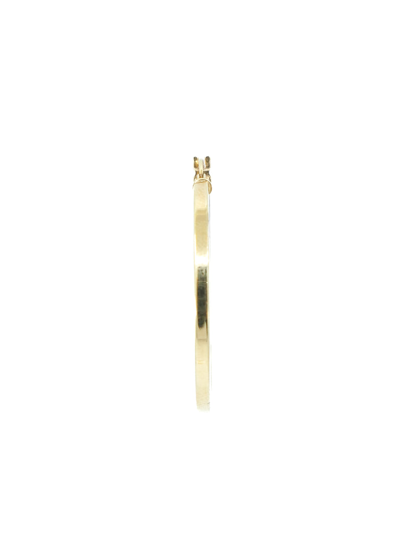 14k Flat Hoop Earrings Fine Jewelry arcadeshops.com