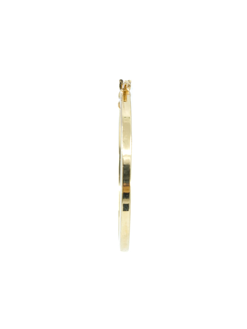14k Flat Hoop Earrings Fine Jewelry arcadeshops.com