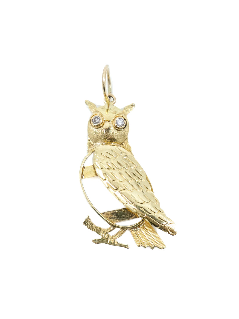 14k Athena's Owl Charm Fine Jewelry arcadeshops.com