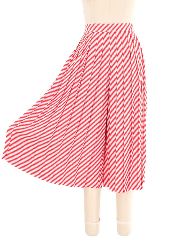 Celine Pleated Striped Culottes Bottom arcadeshops.com