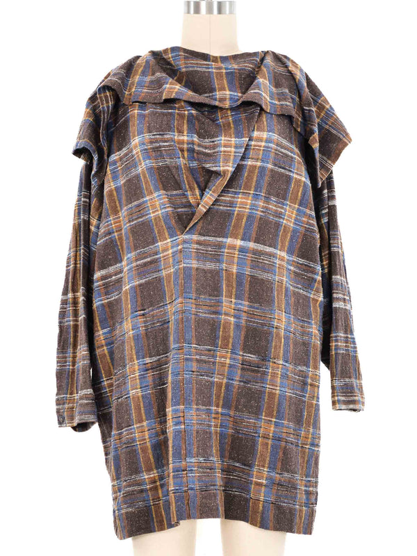 Issey Miyake Plantation Plaid Tunic Top arcadeshops.com