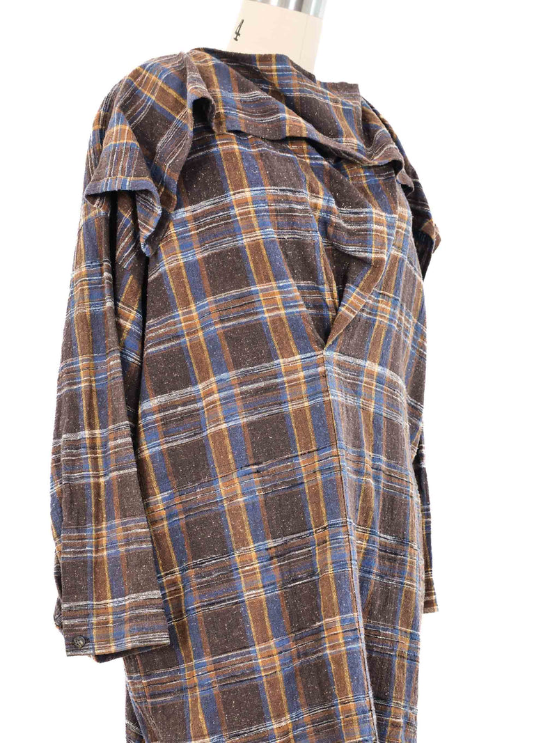 Issey Miyake Plantation Plaid Tunic Top arcadeshops.com