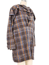 Issey Miyake Plantation Plaid Tunic Top arcadeshops.com